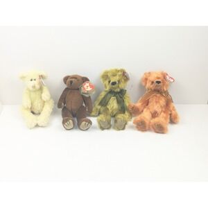 TY Attic Treasures Collection Plush Bears Set of 4 Beanies Marigold & More